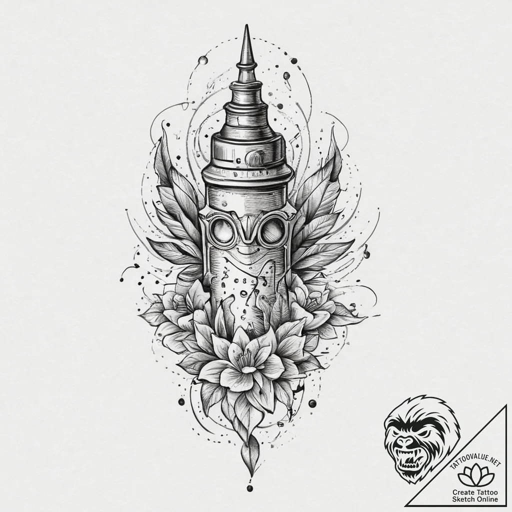 Tattoo sketch street, ink illustration for ta... - tattoo sketch (№1755849437_0, 22.08.2025 07:57) — tattoovalue.net