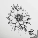 Tattoo sketch realistic цветок – tattoo sketch (№1755849637_0, 22.08.2025 08:00) — tattoovalue.net