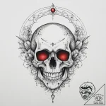 Tattoo sketch узор в виде черепа с луной, tat… – tattoo sketch (№1755850832_0, 22.08.2025 08:20) — tattoovalue.net