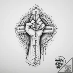 Tattoo sketch hands with a martyr, tattoo fla… – tattoo sketch (№1755851235_0, 22.08.2025 08:27) — tattoovalue.net