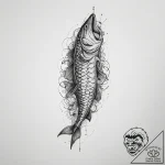 Tattoo sketch muskie, concept art for tattoo,… – tattoo sketch (№1755851847_0, 22.08.2025 08:37) — tattoovalue.net