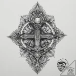 Tattoo sketch cosmic being, ink illustration… – tattoo sketch (№1755852045_0, 22.08.2025 08:40) — tattoovalue.net