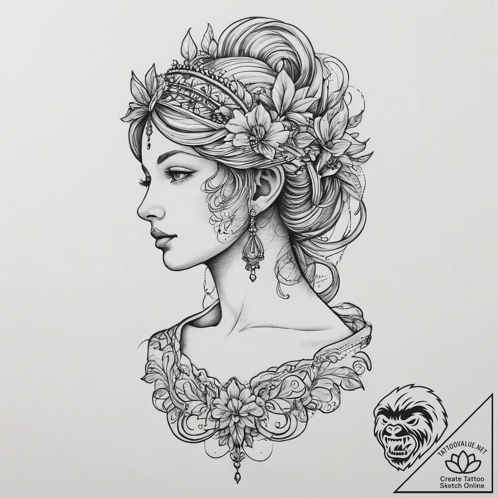 Tattoo sketch historical statue with a quote,... - tattoo sketch (№1755852451_0, 22.08.2025 08:47) — tattoovalue.net