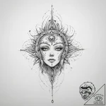 Tattoo sketch cosmic ghost, artistic tattoo s… – tattoo sketch (№1755853052_0, 22.08.2025 08:57) — tattoovalue.net