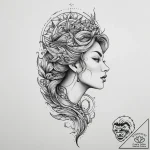 Tattoo sketch siren tattoo – tattoo sketch (№1755854248_0, 22.08.2025 09:17) — tattoovalue.net