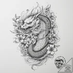 Tattoo sketch cherry blossom, tattoo drawing… – tattoo sketch (№1755854647_0, 22.08.2025 09:24) — tattoovalue.net