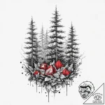 Tattoo sketch forest, concept art for tattoo,… – tattoo sketch (№1755856648_0, 22.08.2025 09:57) — tattoovalue.net