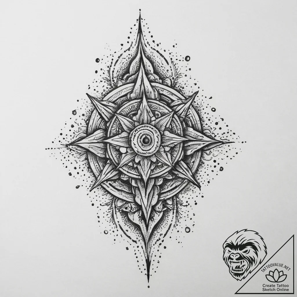 Tattoo sketch levitating objects, concept art... - tattoo sketch (№1755857254_0, 22.08.2025 10:07) — tattoovalue.net