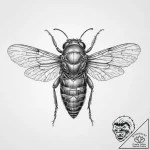 Tattoo sketch cicada – tattoo sketch (№1755858472_0, 22.08.2025 10:27) — tattoovalue.net