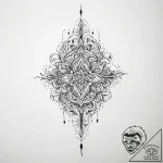 Tattoo sketch узор из капель – tattoo sketch (№1755859674_0, 22.08.2025 10:47) — tattoovalue.net