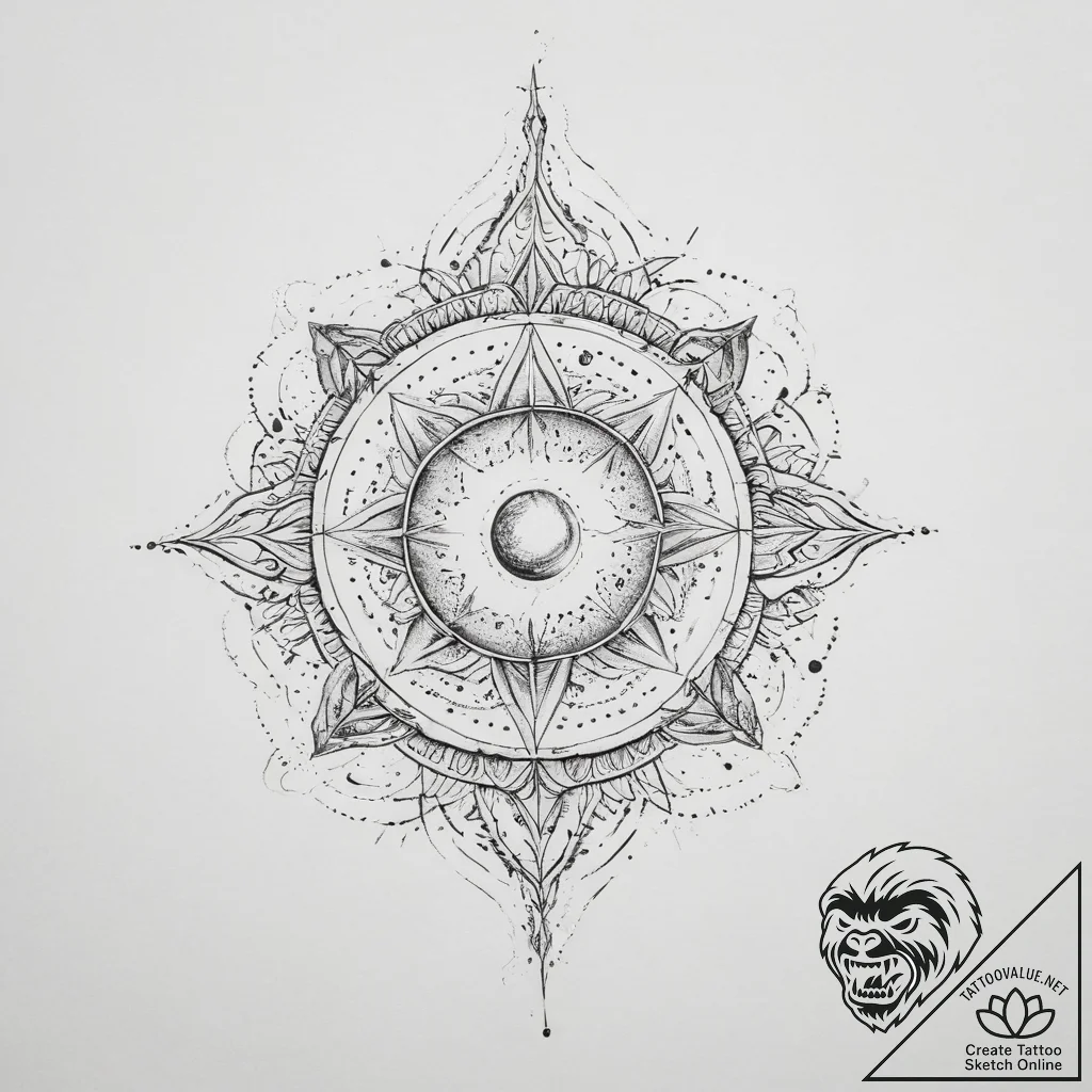 Tattoo sketch cosmic domain - tattoo sketch (№1755861479_0, 22.08.2025 11:17) — tattoovalue.net