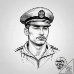 Tattoo sketch soldier with a paper, tattoo li… – tattoo sketch (№1755862484_0, 22.08.2025 11:34) — tattoovalue.net