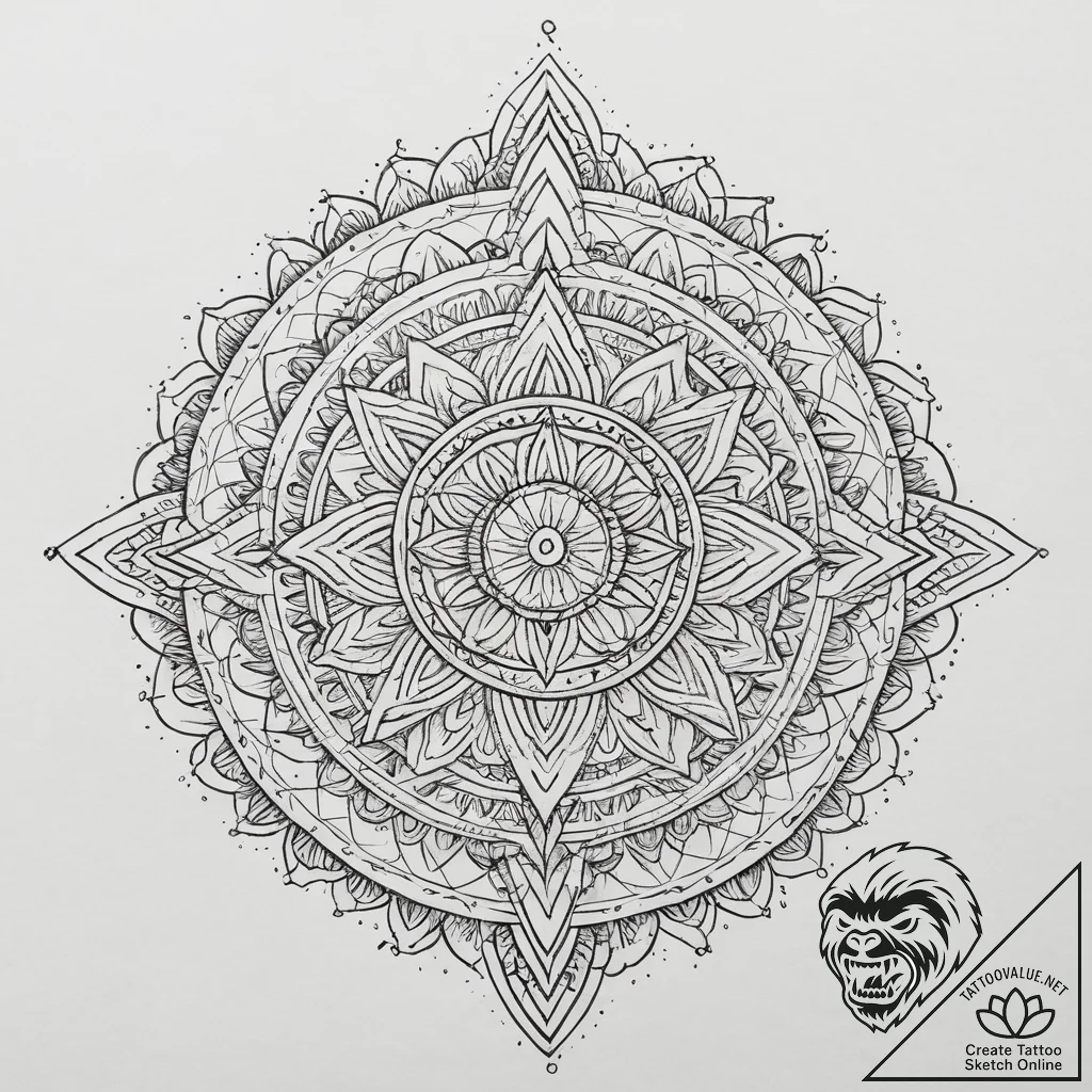 Tattoo sketch mask, tattoo line art, vibrant... - tattoo sketch (№1755863083_0, 22.08.2025 11:44) — tattoovalue.net