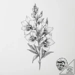 Tattoo sketch monkshood – tattoo sketch (№1755863281_0, 22.08.2025 11:48) — tattoovalue.net