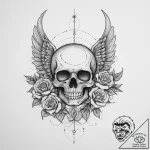 Tattoo sketch sun with wings, artistic tattoo… – tattoo sketch (№1755863485_0, 22.08.2025 11:51) — tattoovalue.net