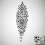 Tattoo sketch tribal узор на ноге – tattoo sketch (№1755863689_0, 22.08.2025 11:54) — tattoovalue.net
