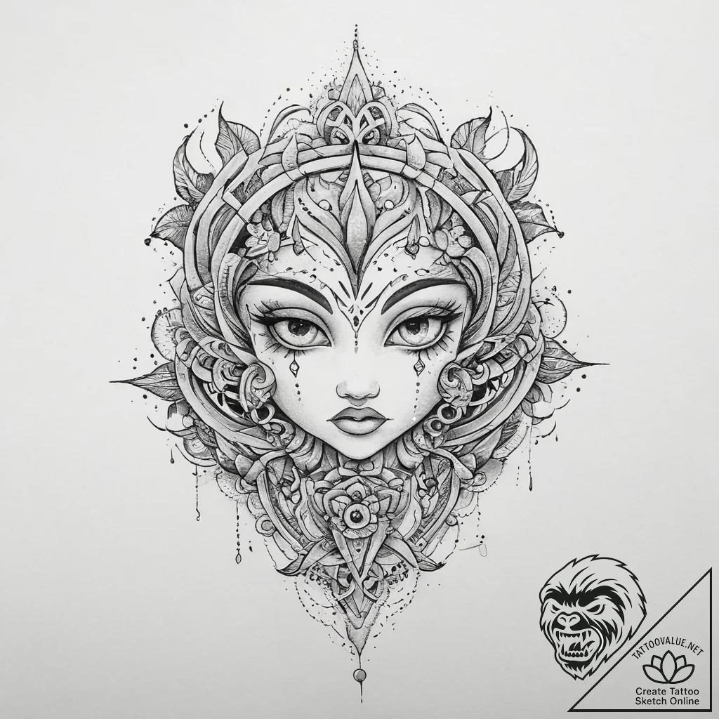 Tattoo sketch emotion, artistic tattoo sketch... - tattoo sketch (№1755864089_0, 22.08.2025 12:01) — tattoovalue.net