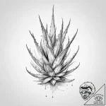 Tattoo sketch aloe vera – tattoo sketch (№1755865684_0, 22.08.2025 12:28) — tattoovalue.net