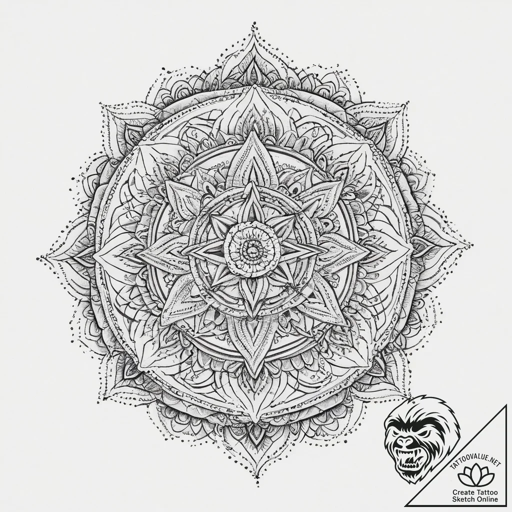 Tattoo sketch mystical land, artistic tattoo... - tattoo sketch (№1755865884_0, 22.08.2025 12:31) — tattoovalue.net