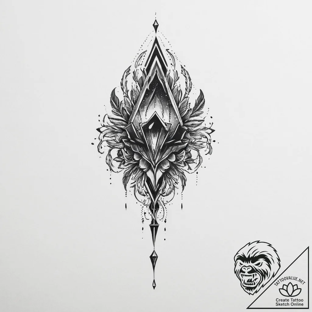 Tattoo sketch obsidian - tattoo sketch (№1755866090_0, 22.08.2025 12:34) — tattoovalue.net