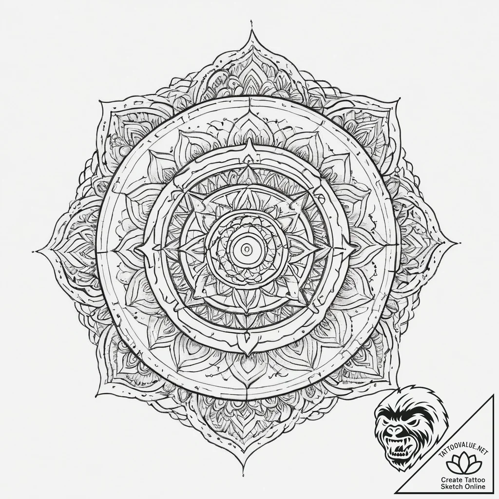 Tattoo sketch seven chakra path, artistic tat... - tattoo sketch (№1755867289_0, 22.08.2025 12:54) — tattoovalue.net