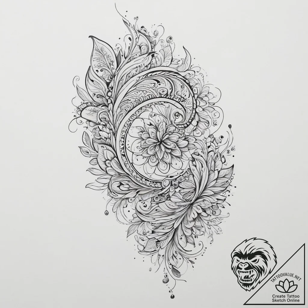 Tattoo sketch bristletail, tattoo drawing out... - tattoo sketch (№1755867488_0, 22.08.2025 12:58) — tattoovalue.net