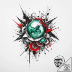 Tattoo sketch emerald, concept art for tattoo… – tattoo sketch (№1755868302_0, 22.08.2025 13:11) — tattoovalue.net