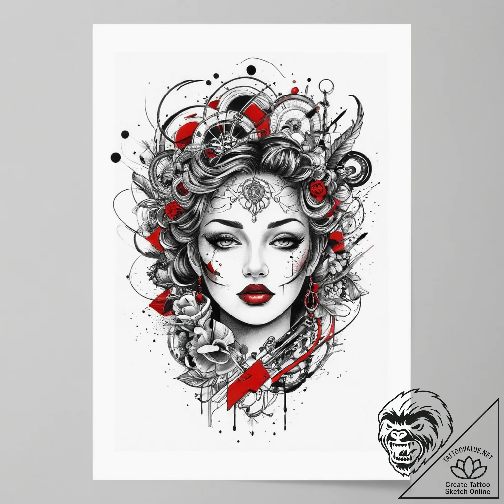 Tattoo sketch divine land, tattoo flash sheet... - tattoo sketch (№1755868512_0, 22.08.2025 13:15) — tattoovalue.net