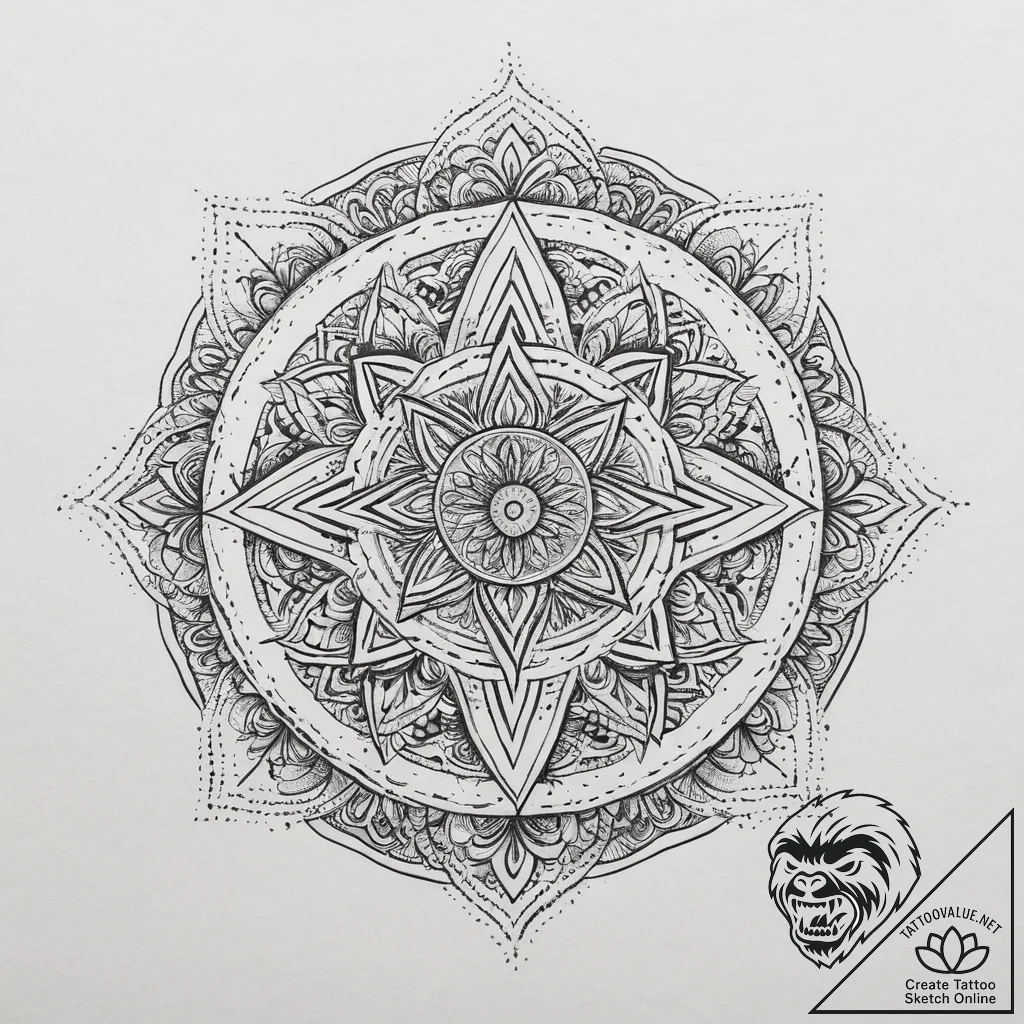 Tattoo sketch divine presence, tattoo drawing... - tattoo sketch (№1755868715_0, 22.08.2025 13:18) — tattoovalue.net