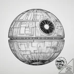 Tattoo sketch star wars death star – tattoo sketch (№1755872944_0, 22.08.2025 14:29) — tattoovalue.net