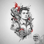 Tattoo sketch security guard a person with a… – tattoo sketch (№1755873742_0, 22.08.2025 14:42) — tattoovalue.net