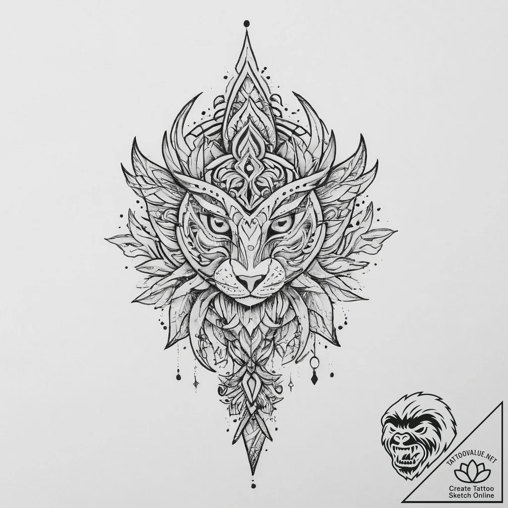 Tattoo sketch cosplay a character's prop, tat... - tattoo sketch (№1755874145_0, 22.08.2025 14:49) — tattoovalue.net