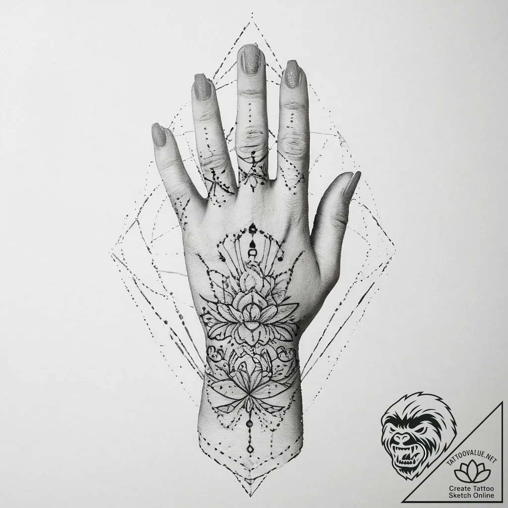 Tattoo sketch fine line of a person's hands,... - tattoo sketch (№1755874556_0, 22.08.2025 14:55) — tattoovalue.net