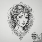 Tattoo sketch holy representation, tattoo lin… – tattoo sketch (№1755874754_0, 22.08.2025 14:59) — tattoovalue.net