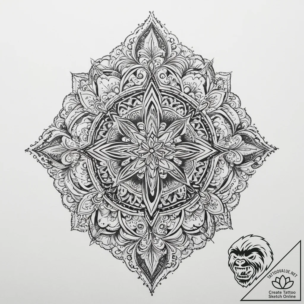 Tattoo sketch holy person, tattoo sketch desi... - tattoo sketch (№1755874956_0, 22.08.2025 15:02) — tattoovalue.net