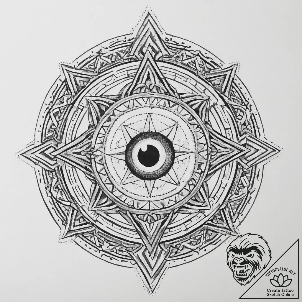 Tattoo sketch doctor strange eye of agamotto,... - tattoo sketch (№1755875157_0, 22.08.2025 15:05) — tattoovalue.net