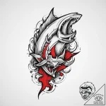 Tattoo sketch remora, tattoo flash sheet desi… – tattoo sketch (№1755875357_0, 22.08.2025 15:09) — tattoovalue.net