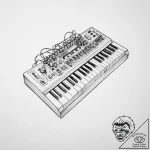 Tattoo sketch new wave synthesizer keys – tattoo sketch (№1755875762_0, 22.08.2025 15:16) — tattoovalue.net