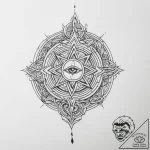 Tattoo sketch sacred identity – tattoo sketch (№1755876362_0, 22.08.2025 15:26) — tattoovalue.net