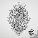 Tattoo sketch star jasmine, ink illustration… – tattoo sketch (№1755878582_0, 22.08.2025 16:03) — tattoovalue.net