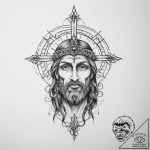 Tattoo sketch holy narrative – tattoo sketch (№1755879781_0, 22.08.2025 16:23) — tattoovalue.net