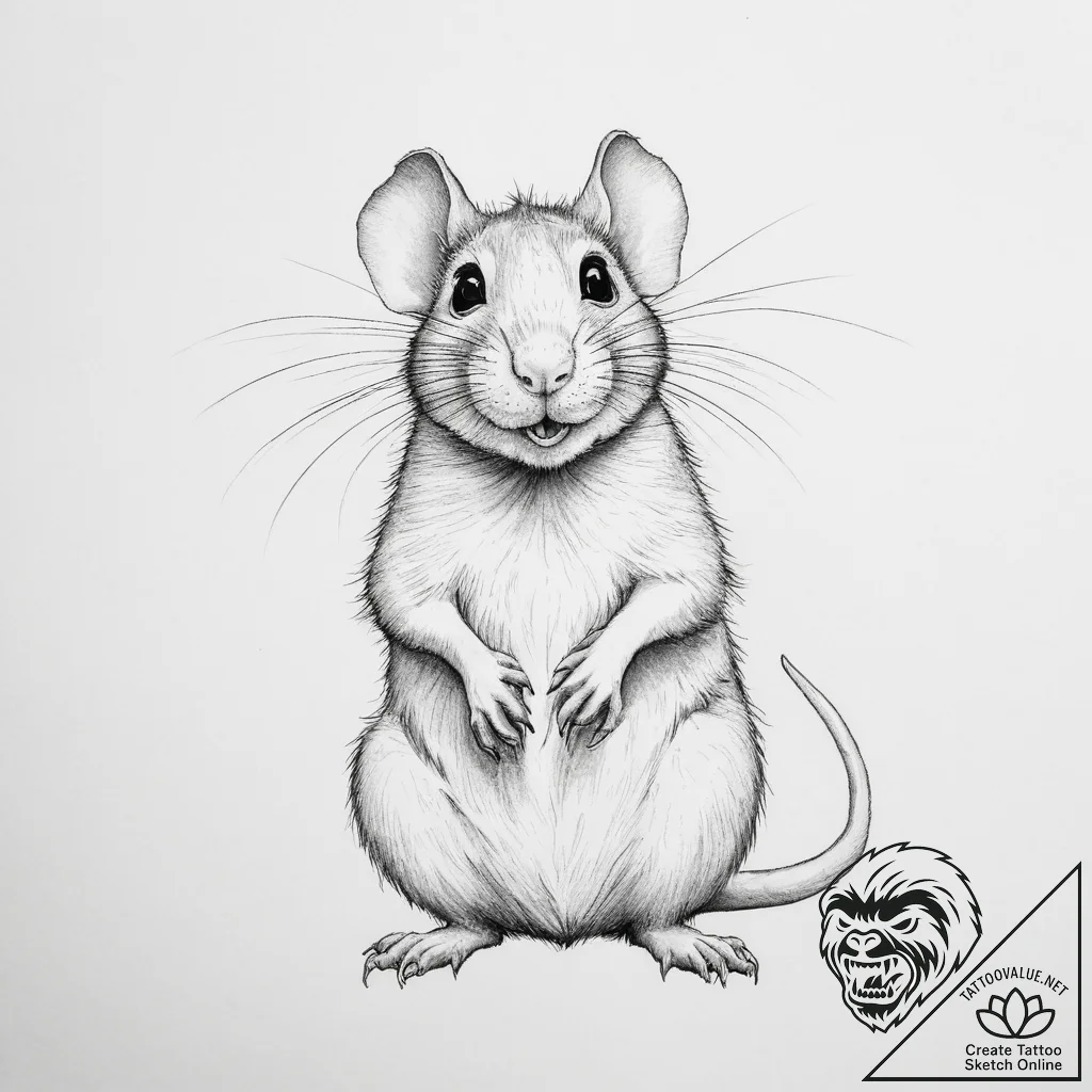 Tattoo sketch ratatouille remy the rat - tattoo sketch (№1755880381_0, 22.08.2025 16:33) — tattoovalue.net