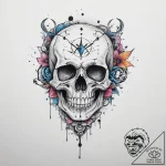 Tattoo sketch череп с магическими символами,… – tattoo sketch (№1755881171_0, 22.08.2025 16:46) — tattoovalue.net