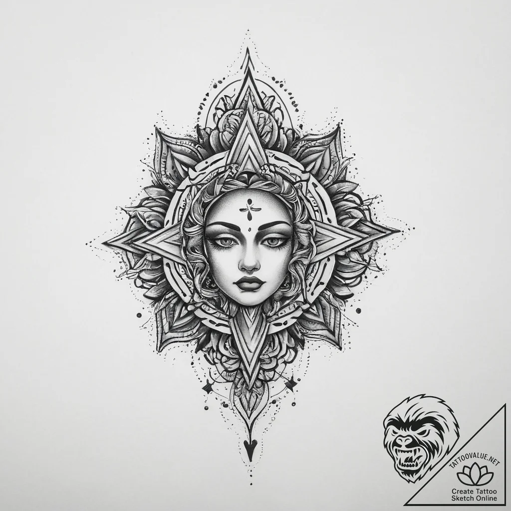 Tattoo sketch sacred story, tattoo flash shee... - tattoo sketch (№1755882586_0, 22.08.2025 17:09) — tattoovalue.net