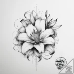 Tattoo sketch lily with a snake, tattoo sketc… – tattoo sketch (№1755884996_0, 22.08.2025 17:49) — tattoovalue.net