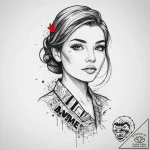 Tattoo sketch receptionist welcome sign, arti… – tattoo sketch (№1755885201_0, 22.08.2025 17:53) — tattoovalue.net