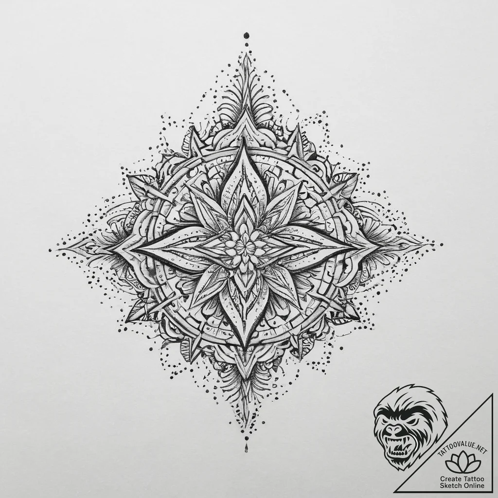 Tattoo sketch mystical world, concept art for... - tattoo sketch (№1755887604_0, 22.08.2025 18:33) — tattoovalue.net