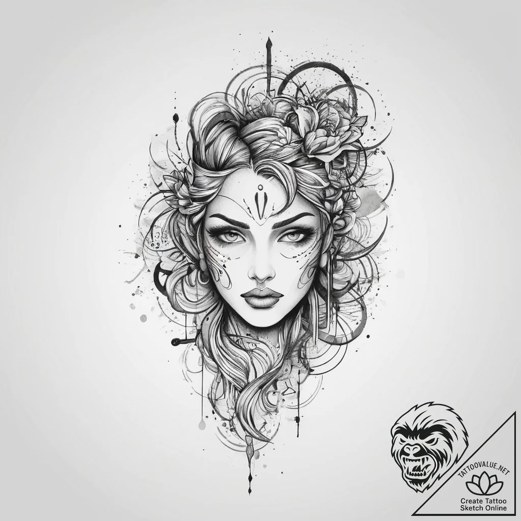 Tattoo sketch one of a kind, concept art for... - tattoo sketch (№1755888206_0, 22.08.2025 18:43) — tattoovalue.net