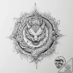 Tattoo sketch spiritual compass, tattoo line… – tattoo sketch (№1755889019_0, 22.08.2025 18:56) — tattoovalue.net