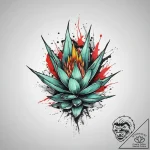 Tattoo sketch aloe vera flower, tattoo flash… – tattoo sketch (№1755889421_0, 22.08.2025 19:03) — tattoovalue.net
